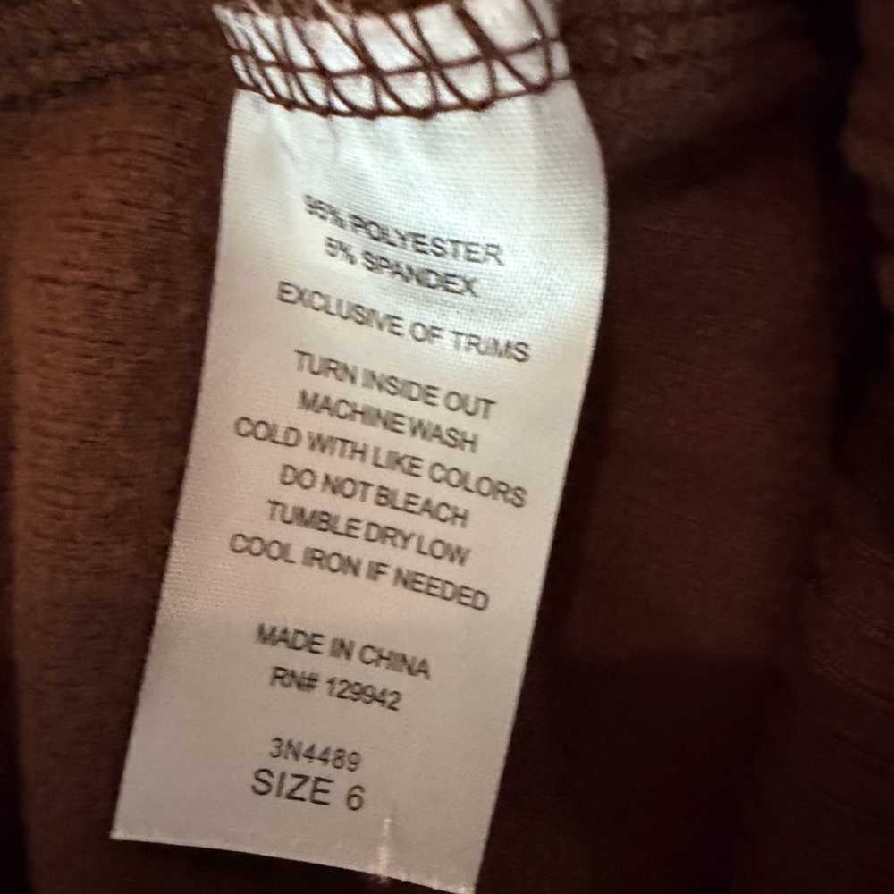 btween Chocolate Ribbed Kids Leggings NWOT - Picture 5 of 5